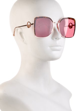 Fendi Zucca FF Logo Square Sunglasses