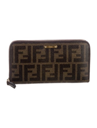 Fendi Zucca FF Logo Printed Continental Wallet