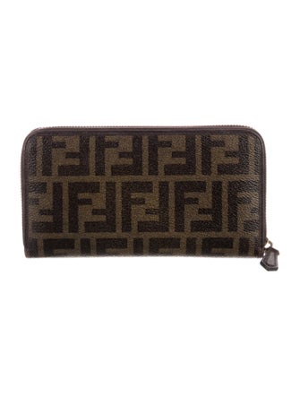 Fendi Zucca FF Logo Printed Continental Wallet