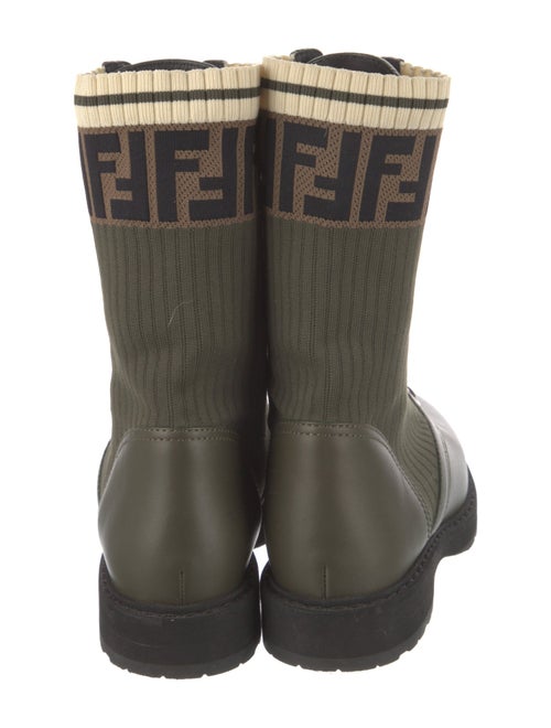 Fendi Rockoko Zucca FF Logo Combat Boots