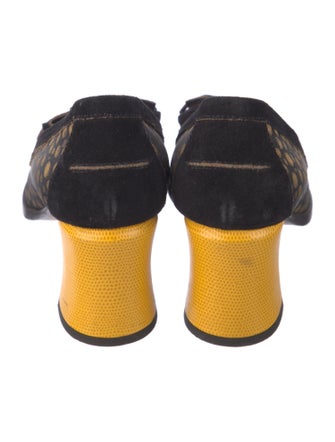 Fendi Printed Fringe Trim Accent Pumps