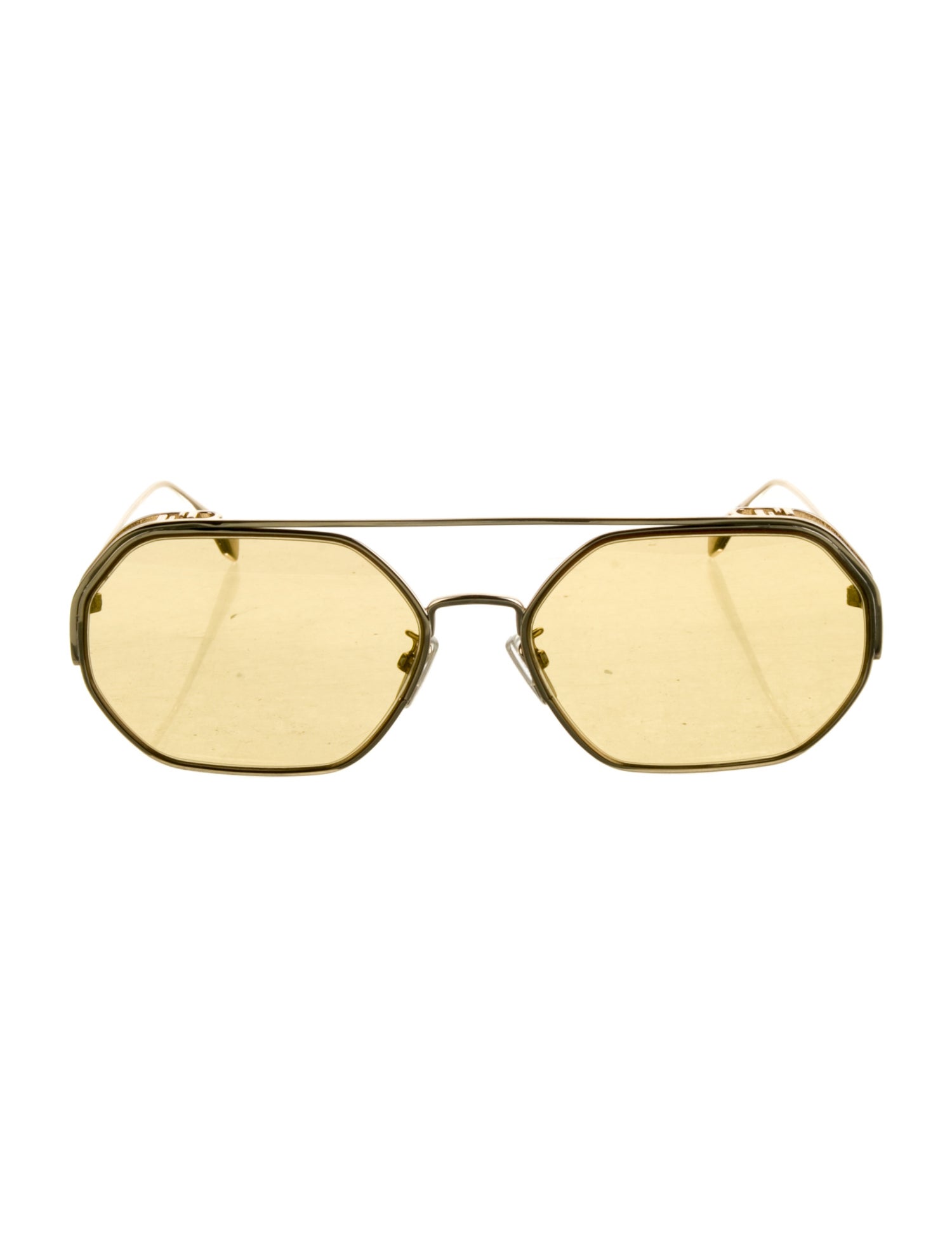 Fendi Zucca FF Logo Aviator Sunglasses