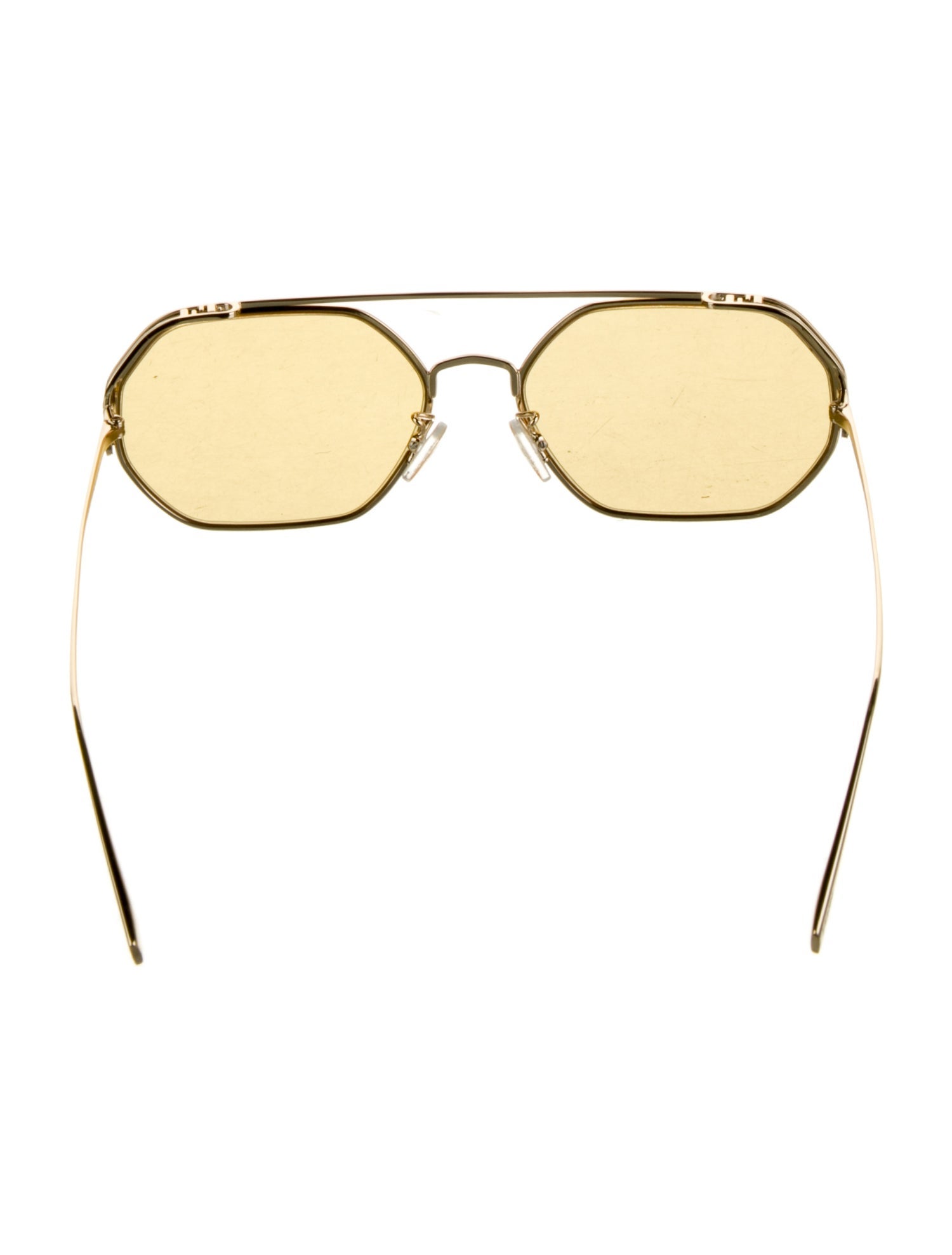 Fendi Zucca FF Logo Aviator Sunglasses