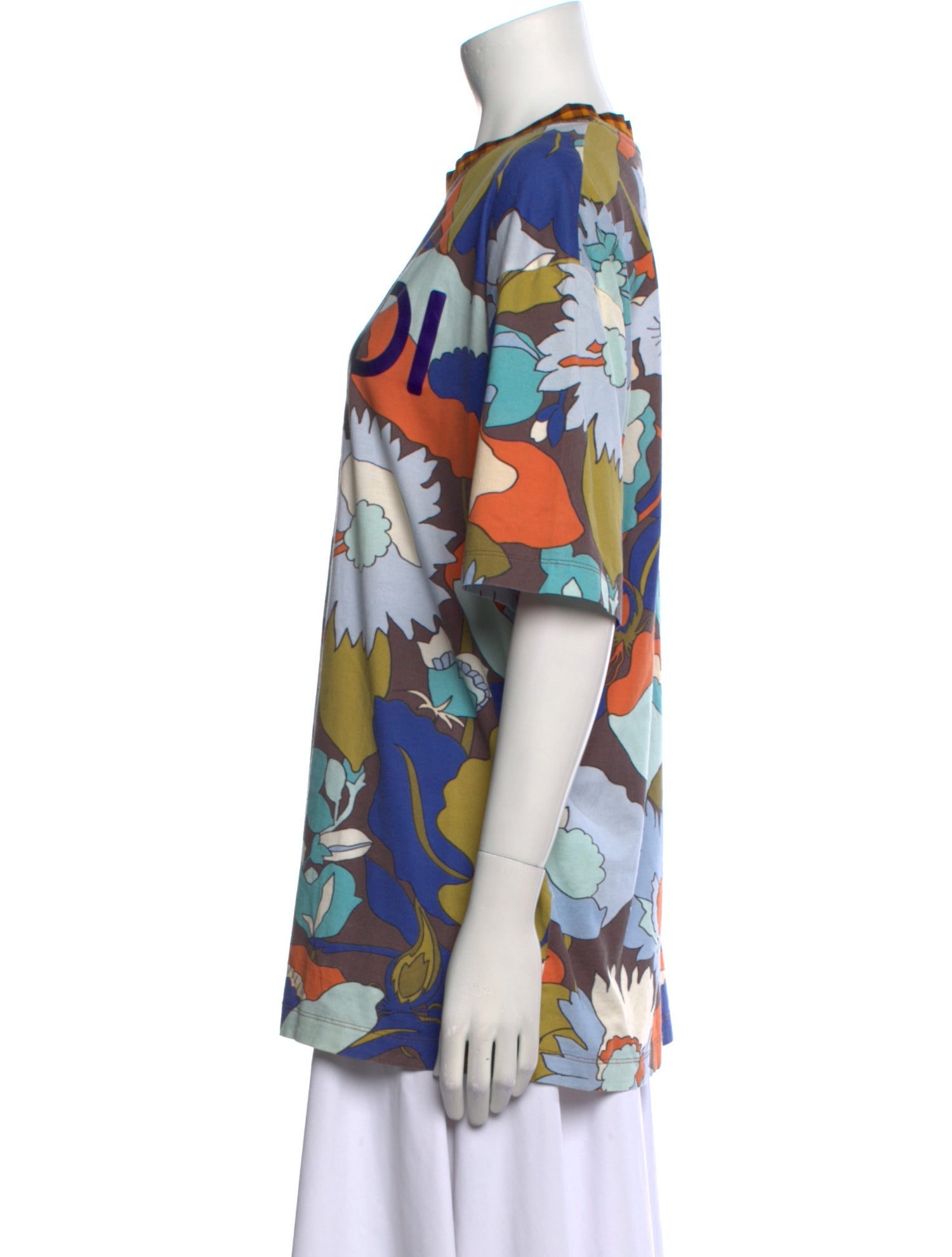 Fendi Floral Print Crew Neck Blouse