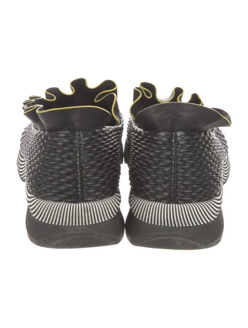 Fendi Leather Ruffle Embellishment Sneakers