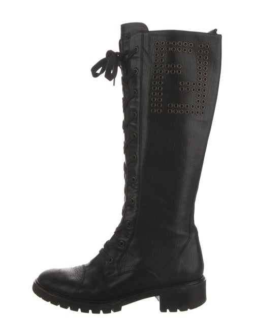 Fendi Leather Combat Boots