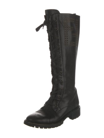 Fendi Leather Combat Boots