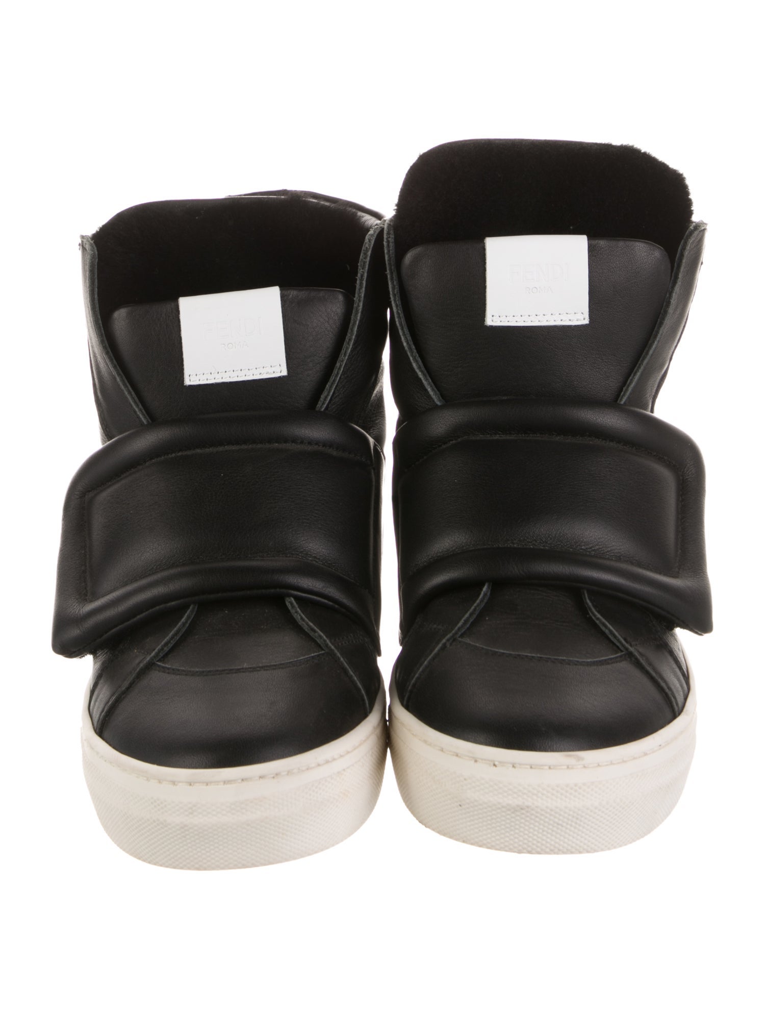 Fendi Leather High Top Sneaker