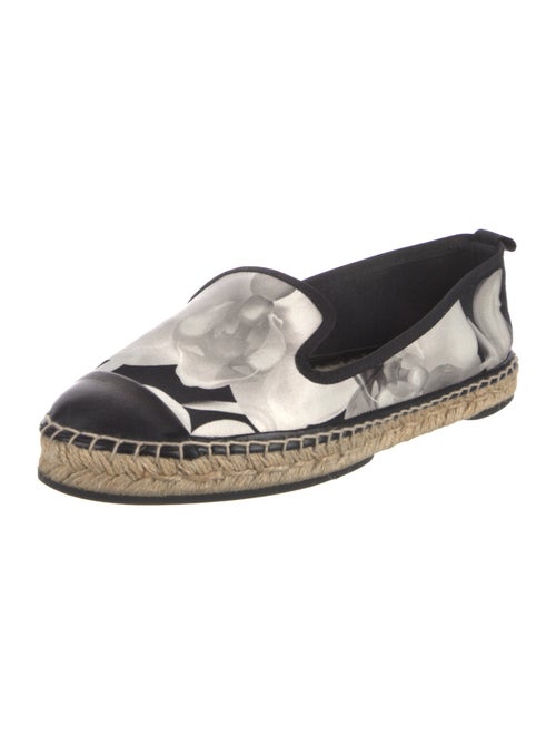 Fendi Satin Floral Print Espadrilles