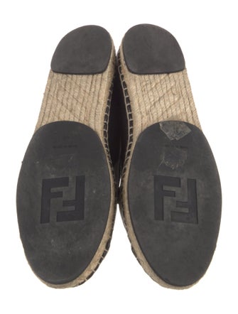 Fendi Satin Floral Print Espadrilles