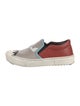 Fendi Leather Colorblock Pattern Sneakers