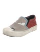 Fendi Leather Colorblock Pattern Sneakers