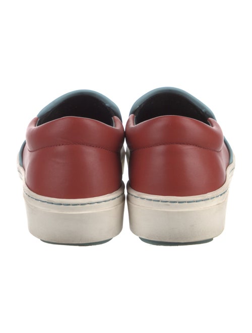 Fendi Leather Colorblock Pattern Sneakers