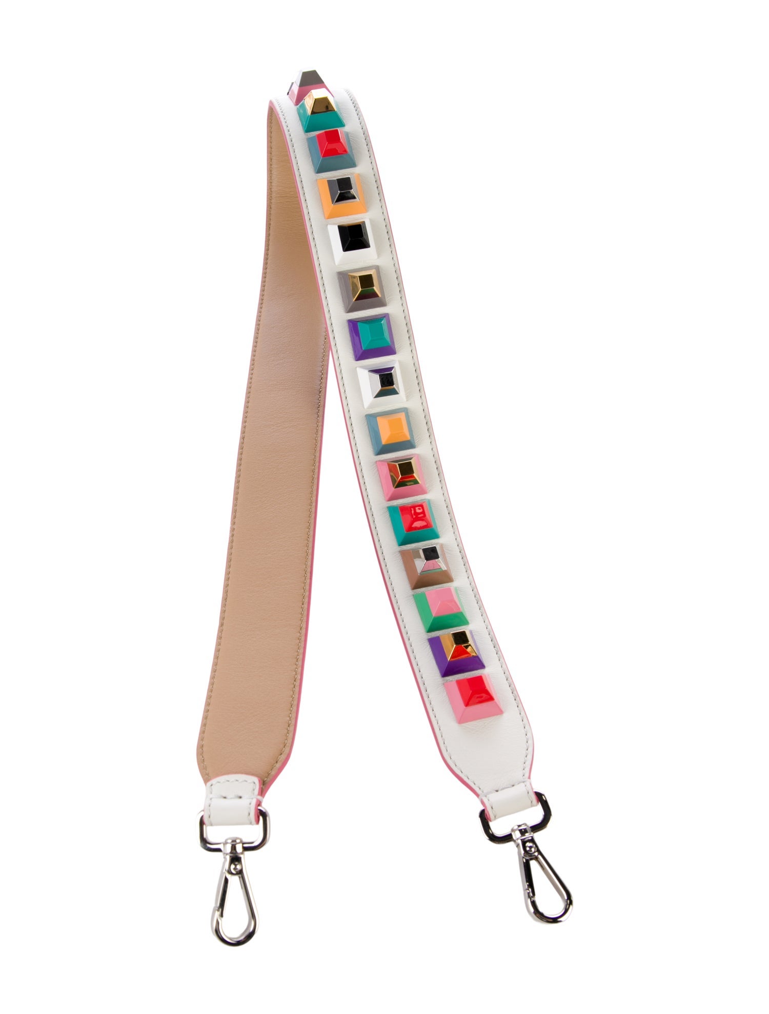 Fendi Studded Leather Bag Strap