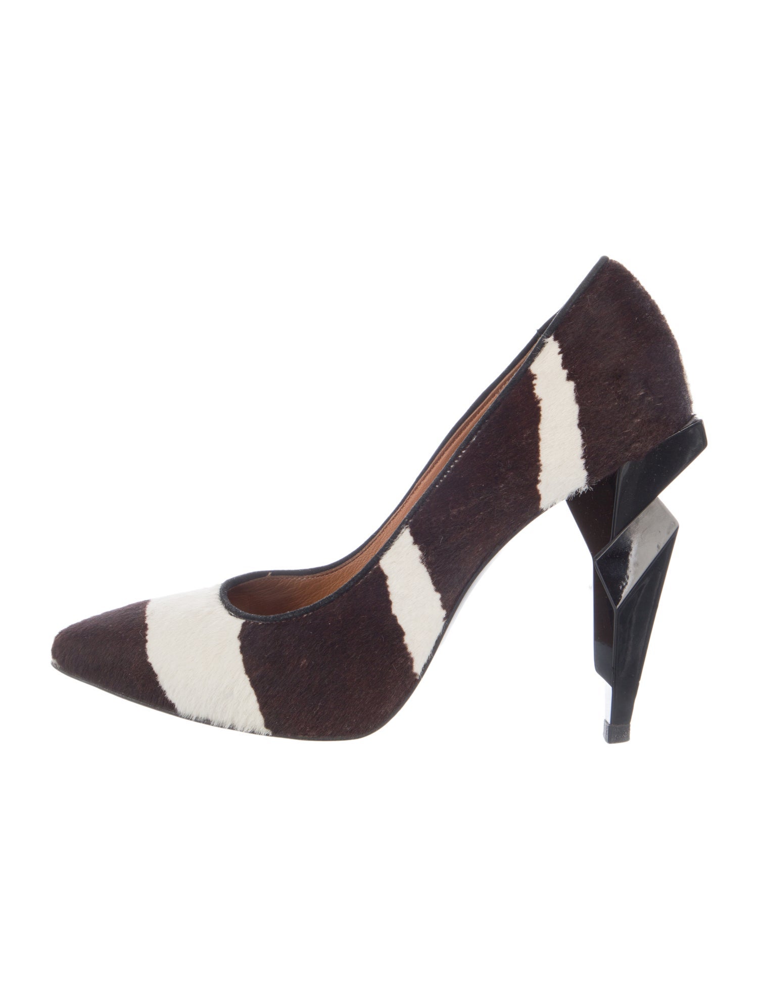 Fendi Ponyhair Animal Print Pumps