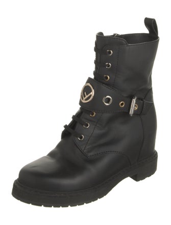 Fendi Leather Combat Boots