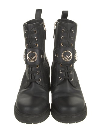 Fendi Leather Combat Boots