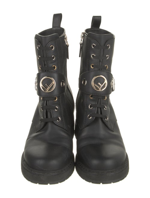 Fendi Leather Combat Boots