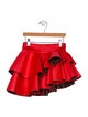 Fendi Girls' Zucca Trimmed Ruffle Skirt
