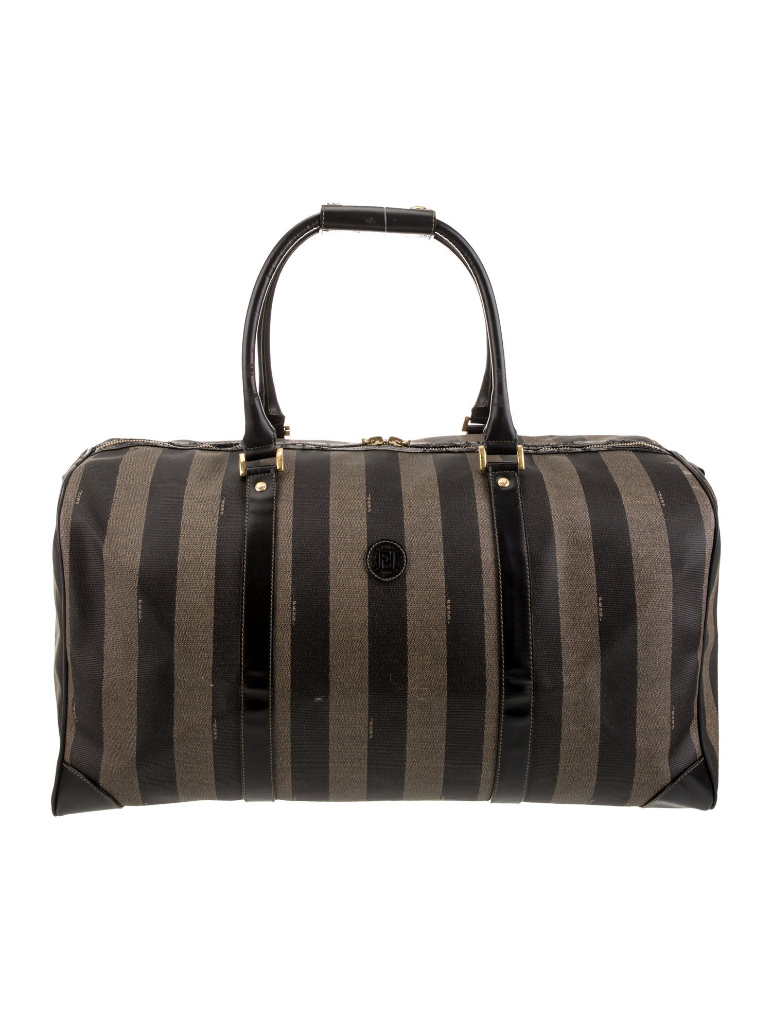 Fendi Pequin Weekender Bag Vintage
