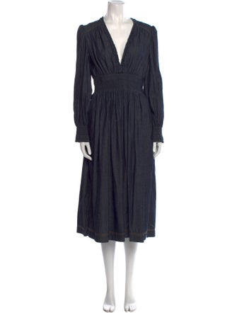 Fendi V-Neck Midi Length Dress