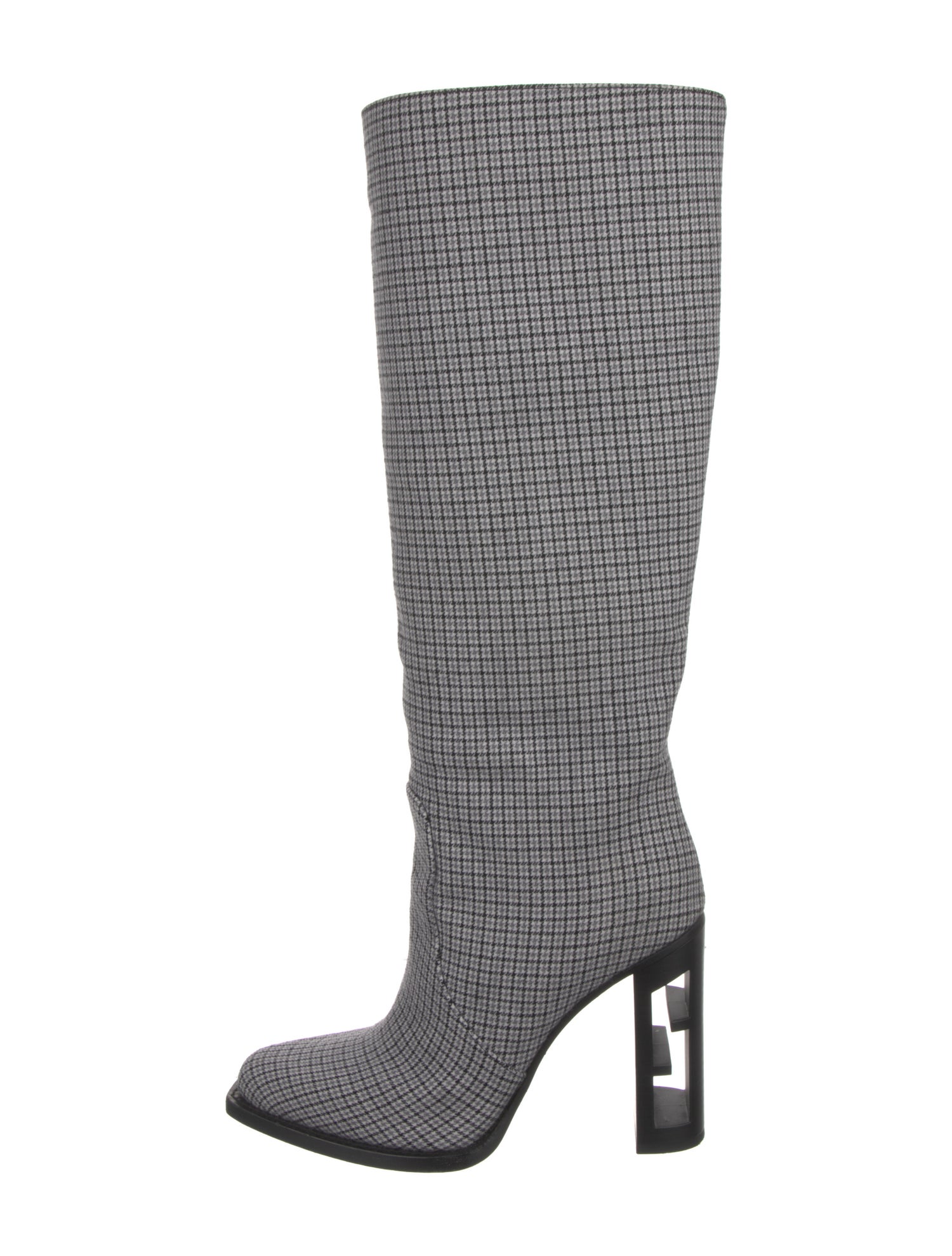 Fendi Houndstooth Print Boots