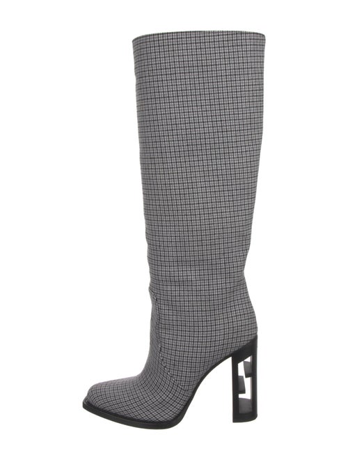 Fendi Houndstooth Print Boots