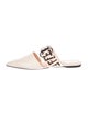Fendi Zucca FF Logo Leather Mules