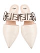 Fendi Zucca FF Logo Leather Mules