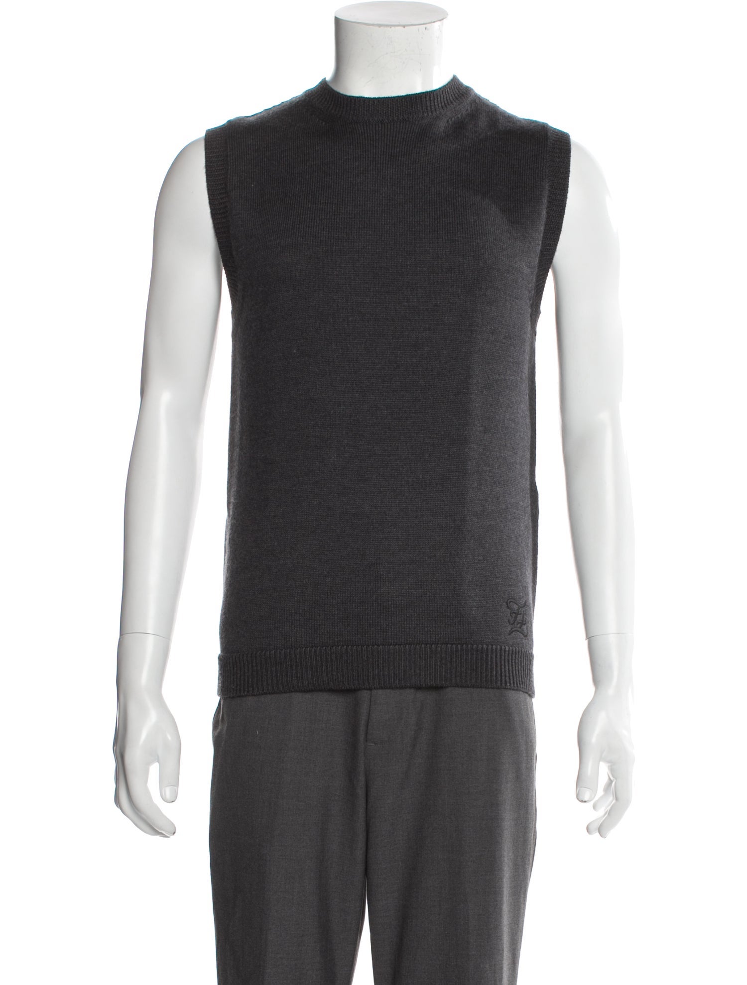 Fendi Virgin Wool Crew Neck Sweater Vest w/ Tags
