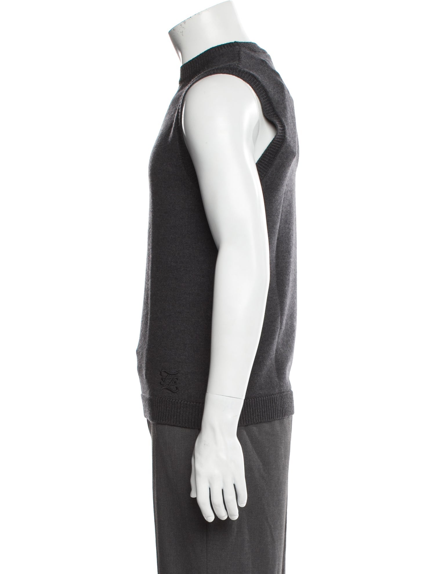 Fendi Virgin Wool Crew Neck Sweater Vest w/ Tags
