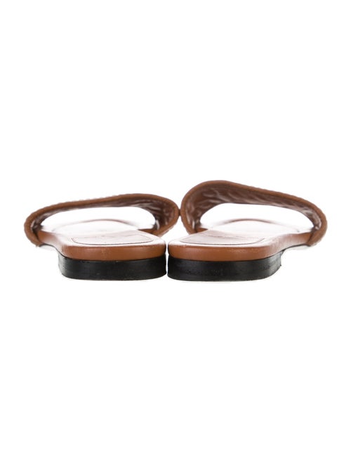 Fendi Intrecciato Weave Leather Slides