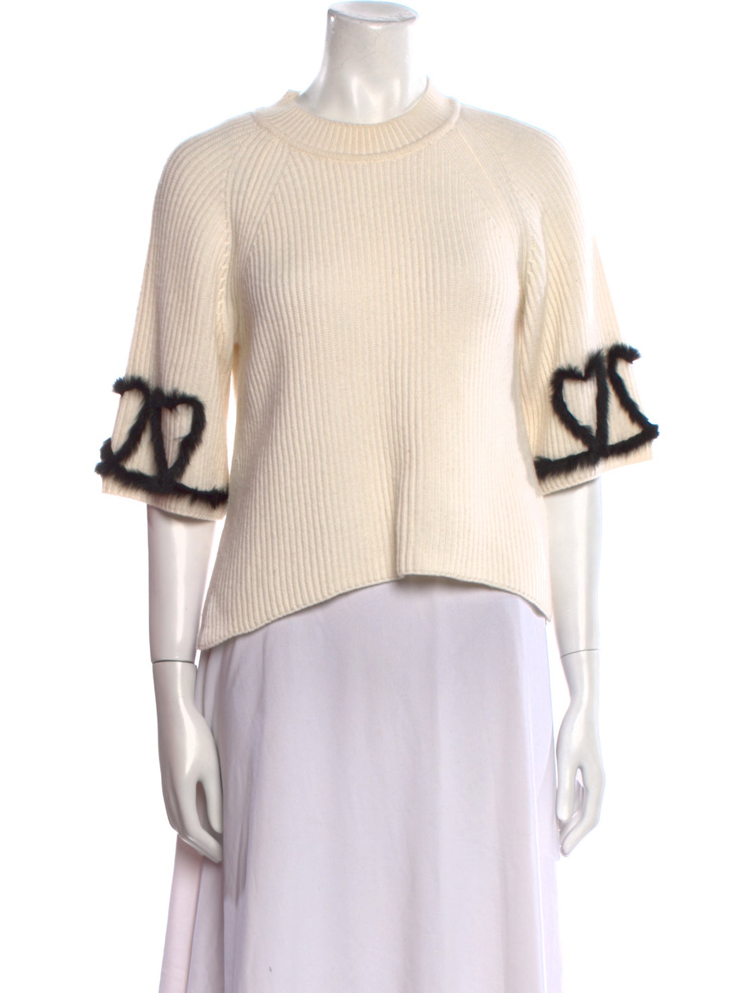Fendi Virgin Wool Crew Neck Sweater