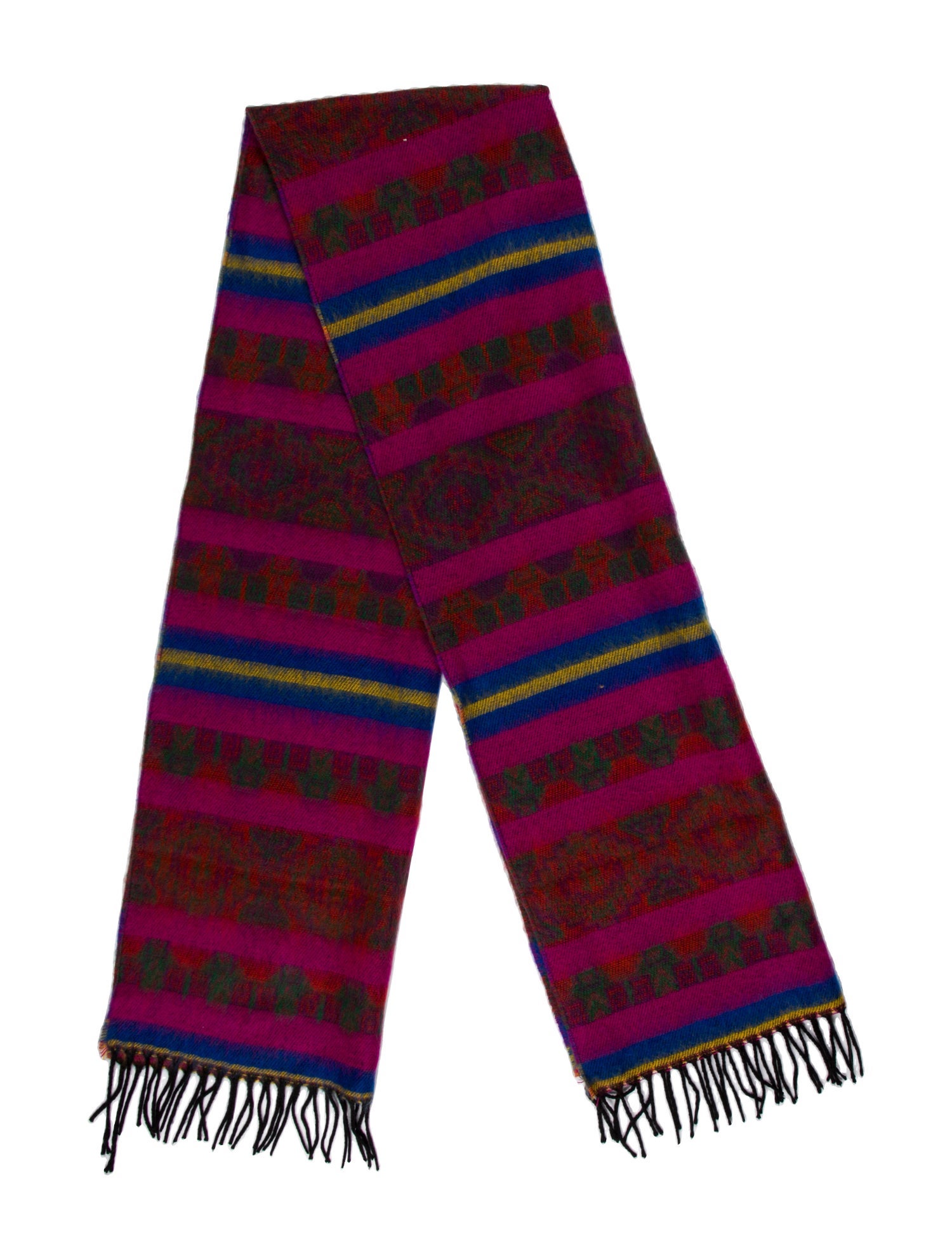 Fendi Acrylic Striped Scarf