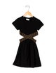 Fendi Girls' Zucca Cut Out Dress
