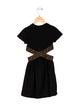 Fendi Girls' Zucca Cut Out Dress