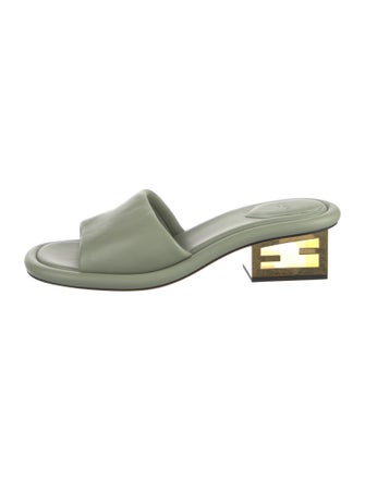 Fendi Leather Slides