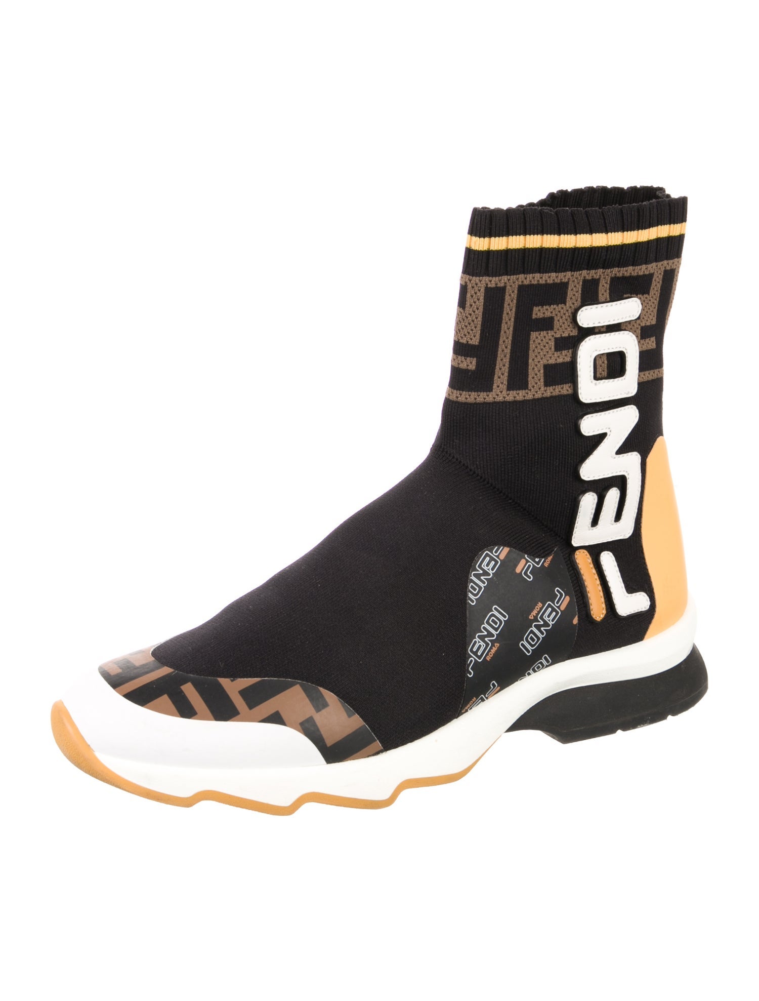 Fendi Zucca FF Logo Printed Boots