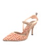 Fendi Zucca FF Logo Printed Slingback Pumps