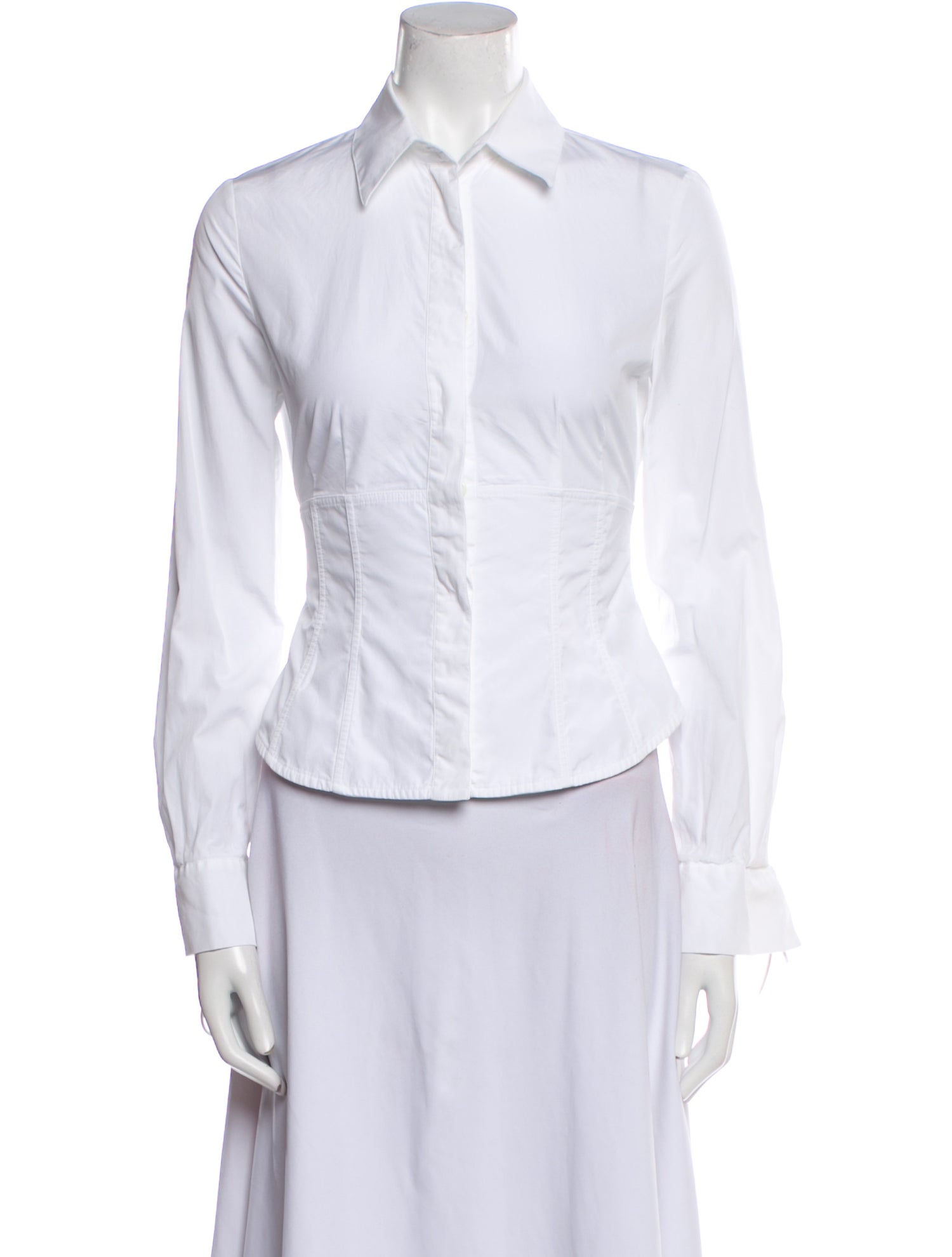 Fendi Long Sleeve Button-Up Top