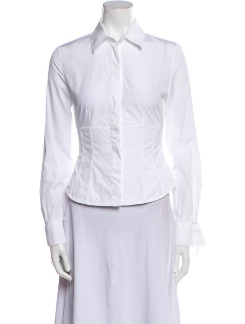 Fendi Long Sleeve Button-Up Top