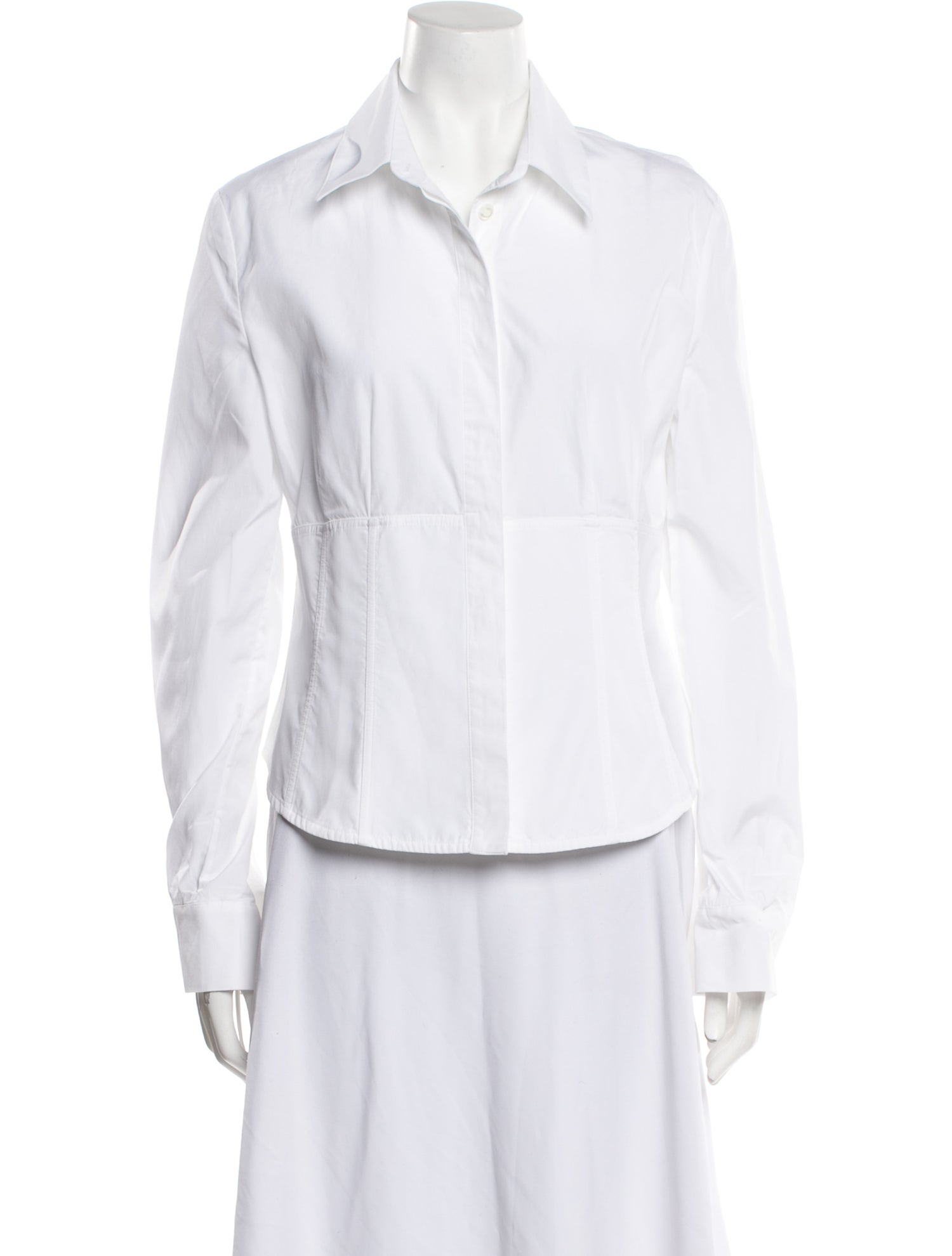 Fendi Long Sleeve Button-Up Top