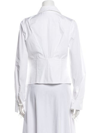 Fendi Long Sleeve Button-Up Top