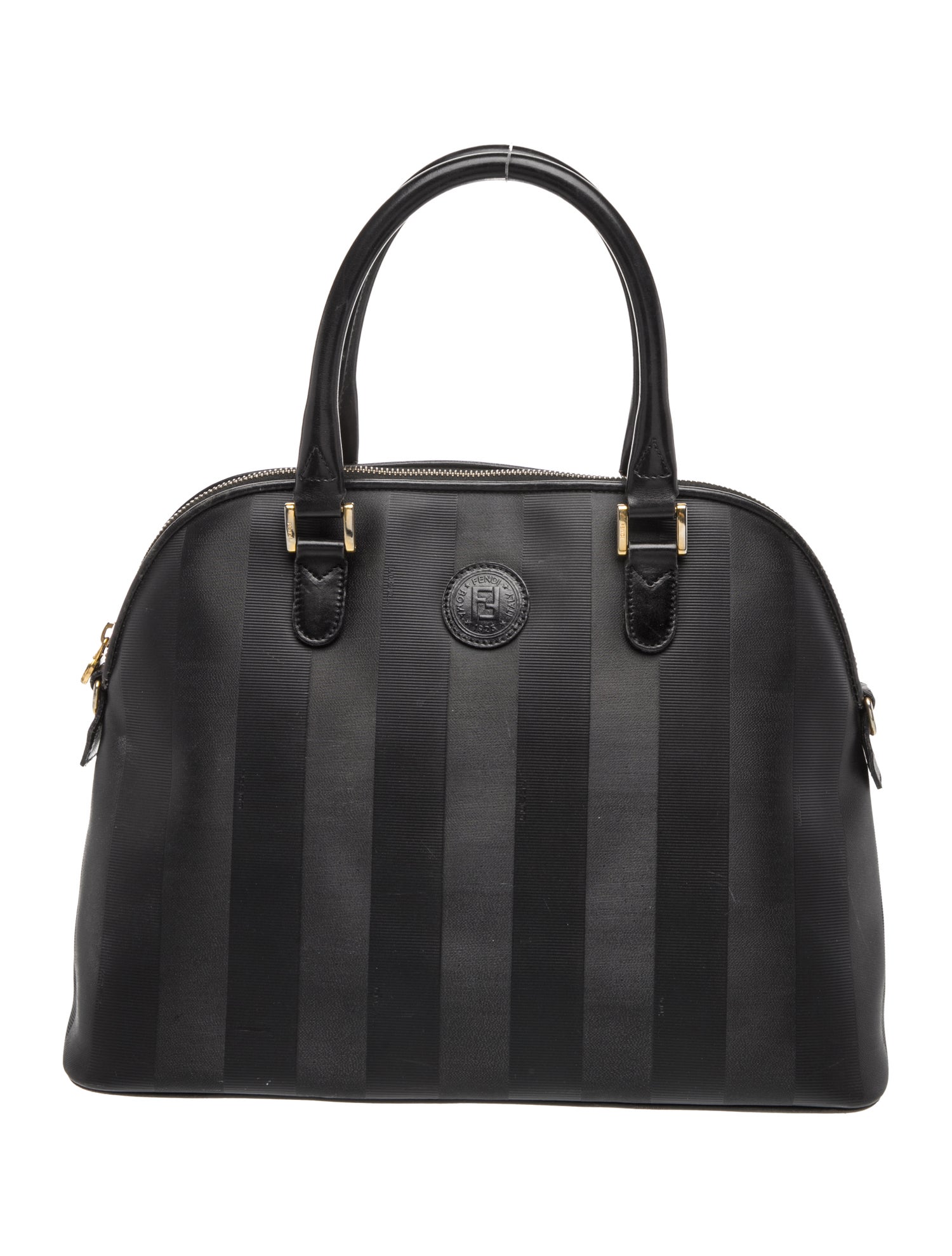 Fendi Pequin Top Handle Bag Vintage