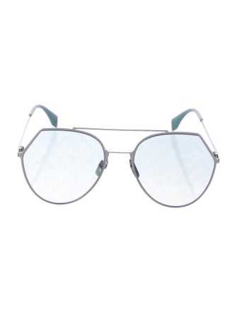Fendi Aviator Mirrored Sunglasses