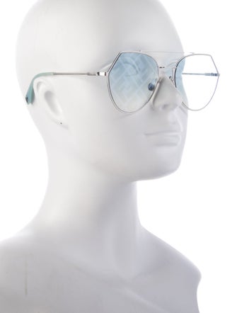 Fendi Aviator Mirrored Sunglasses