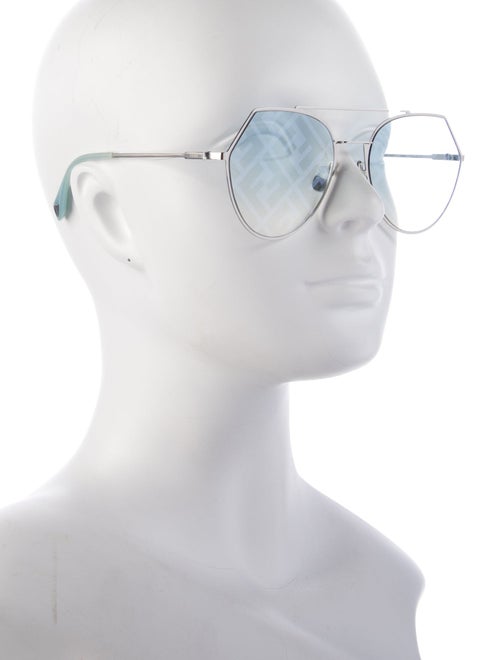 Fendi Aviator Mirrored Sunglasses
