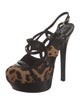 Fendi Ponyhair Animal Print Slingback Pumps