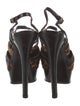 Fendi Ponyhair Animal Print Slingback Pumps