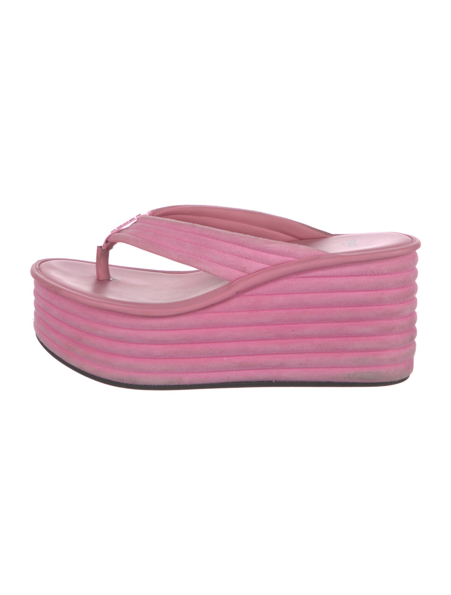 Fendi Vintage Suede Flip Flops